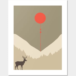 Deer Moon Posters and Art